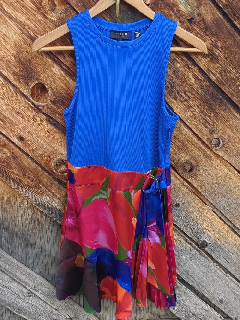 Ted Baker Dress Blue Floral Small